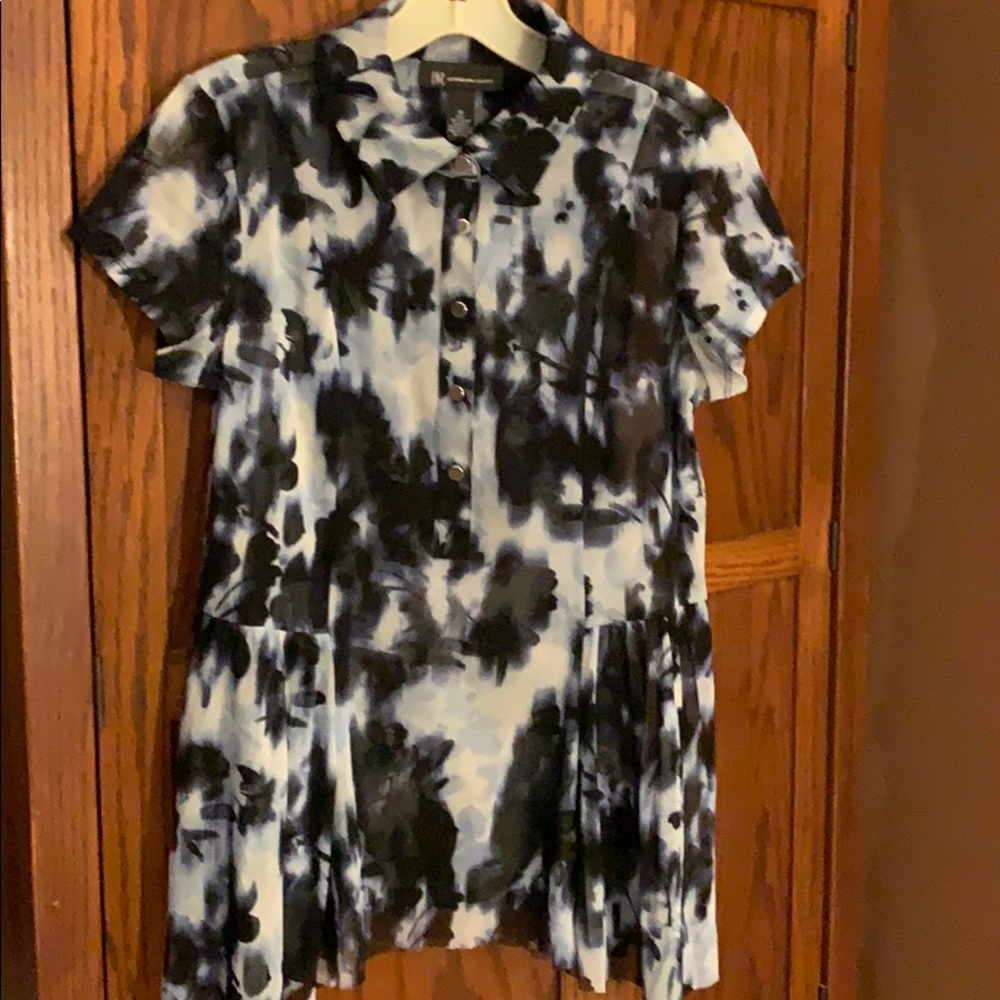 ❤️INC Sheer Floral Abstract Print Blouse